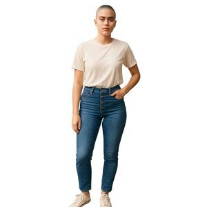 AE Next Level Stretch High Waist Jegging With Exposed Button Fly 16